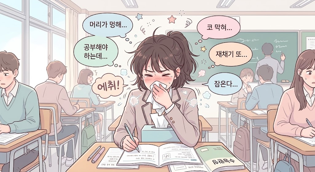 대치동 알레르기비염 원인 코막힘 재채기 집중력 떨어질 때